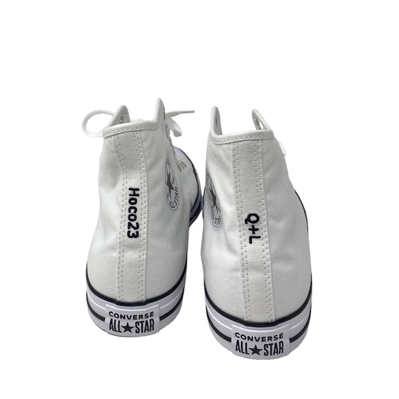 Converse Ctas High Top Shoes Skate Men Sneakers White Canvas Custom 152620C-WWW - Picture 5 of 8